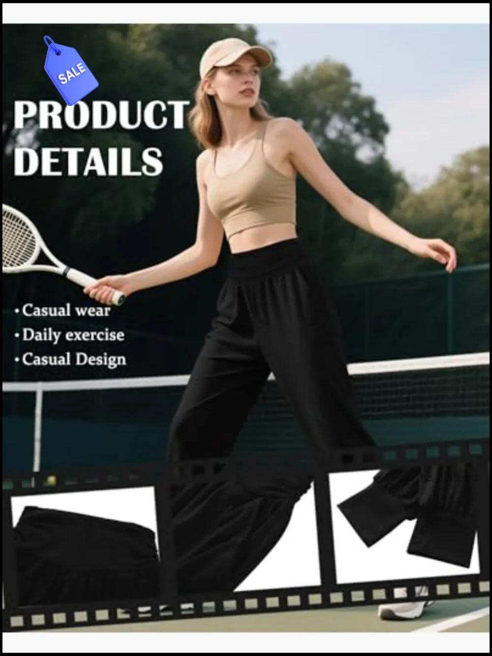 2 Pack Women's Yoga Joggers High Waisted Loose Lounge Pants with Pockets